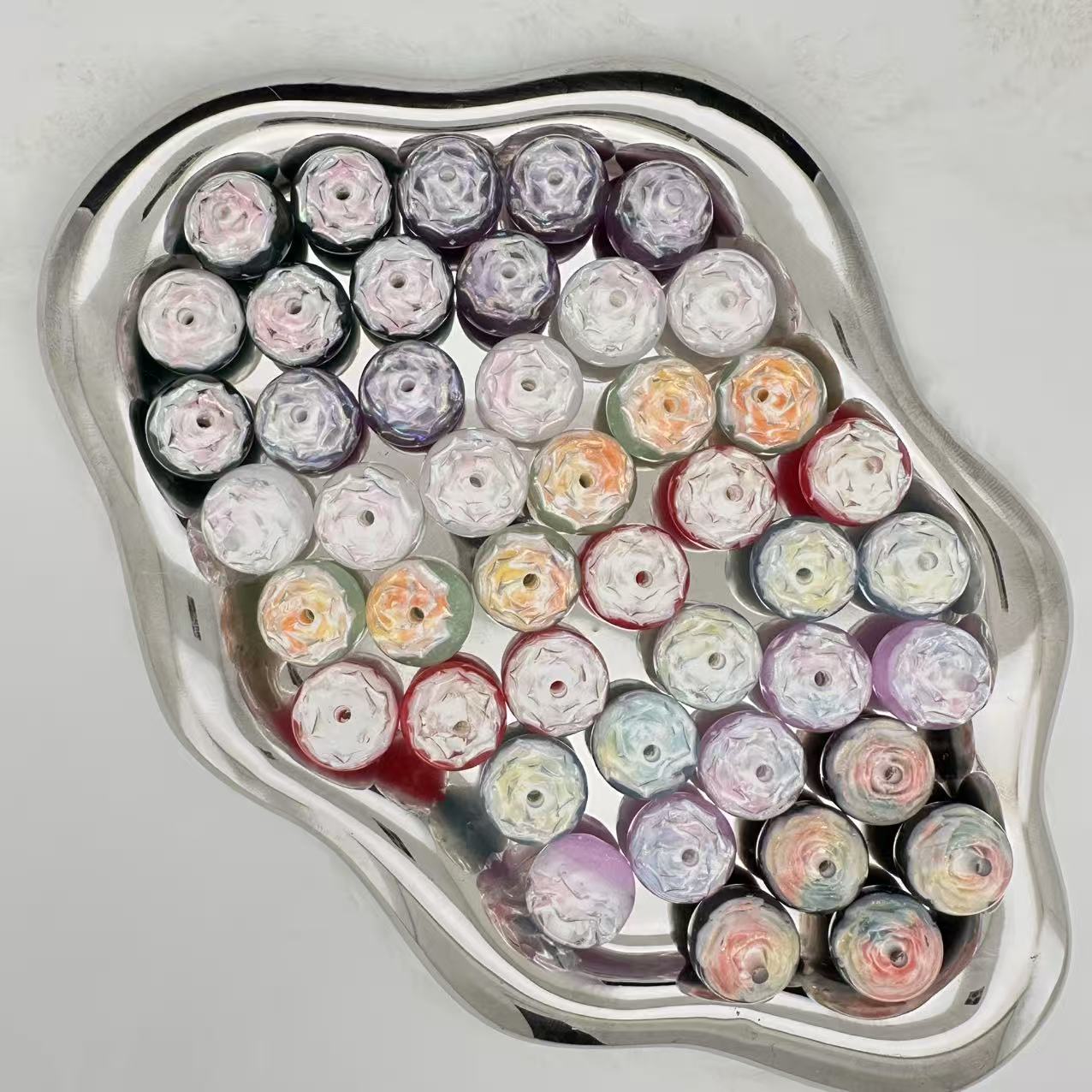 【SHOVEL-SHOVEL】【S07】Color Changing Roses Gleamy Resin Beads For Keychain/Pen - TikTok Live Opening
