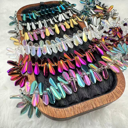 【NEW!!!】【SHOVEL-SHOVEL】【S45】Petal Shape Crystal Bead - TikTok Live Opening